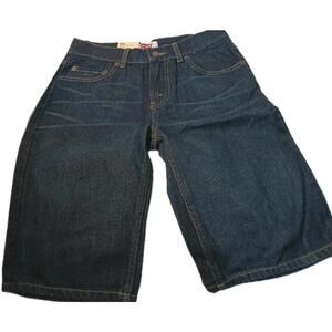 Levi's 505 Denim Shorts Womens 16R W28 Dark Wash Blue Summer Casual NWT